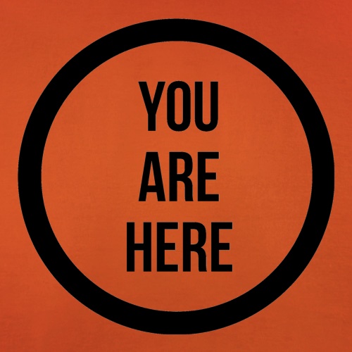 You are Here t shirt