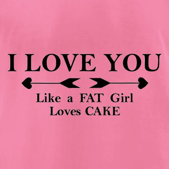 I Love You Like A Fat Girl Loves Cake t shirt