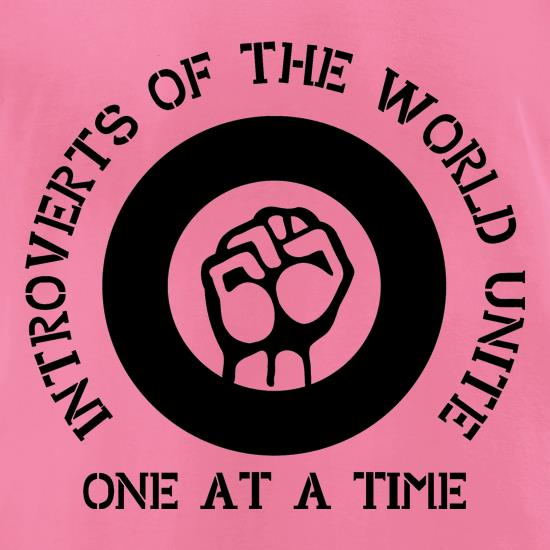 Introverts of the world unite! one at a time t shirt
