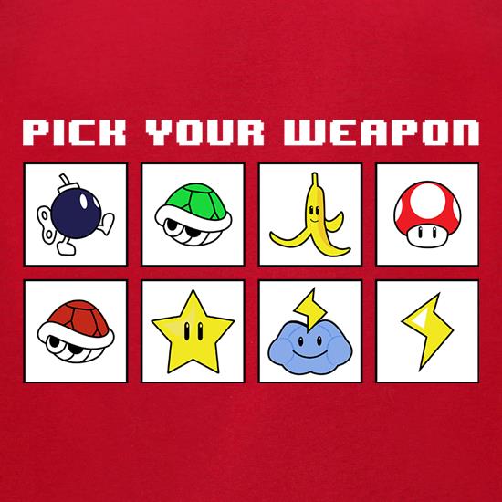 Pick Your Weapon t shirt