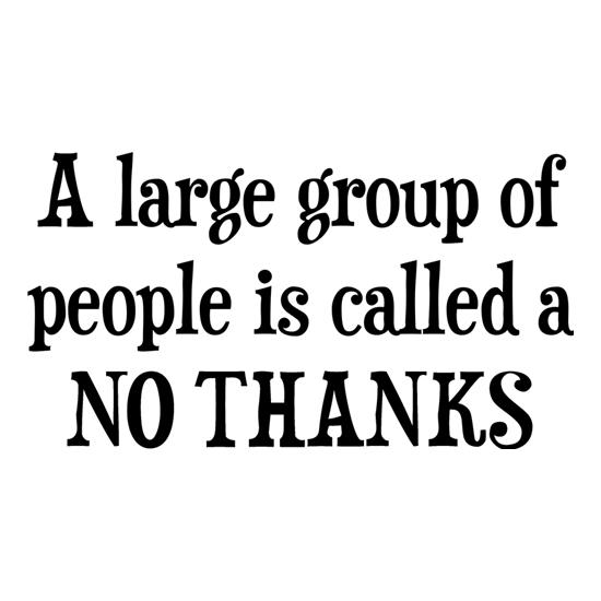 A Large Group Of People Is Called A No Thanks t shirt
