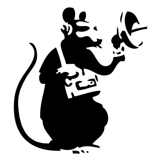Banksy Listening Rat t shirt
