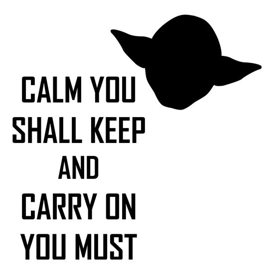 Calm You Shall Keep And Carry On You Must t shirt