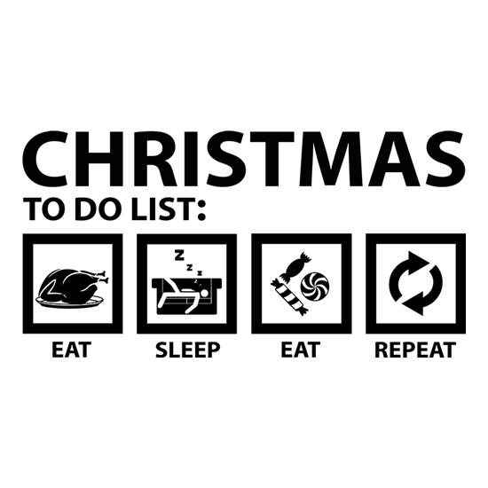 Christmas To Do List t shirt