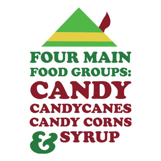 Four Main Christmas Food Groups t shirt