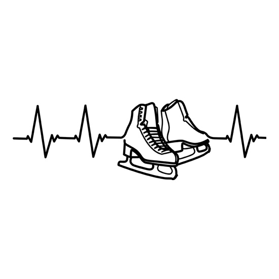 Ice Skating Heartbeat t shirt