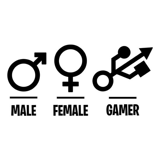 Male/Female/Gamer t shirt