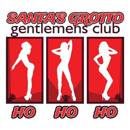 Santa's Grotto Gentlemens Club t shirt