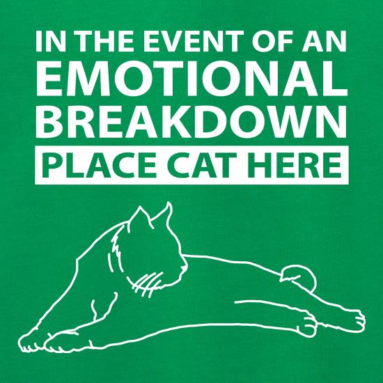In Case Of Emotional Breakdown Place Cat Here t shirt