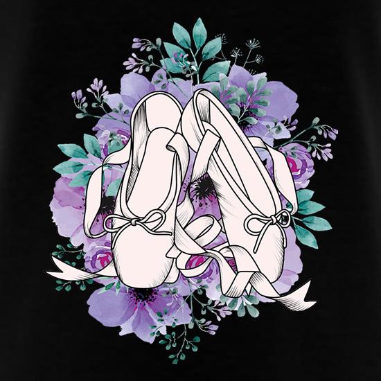 Floral Ballet Shoes t shirt
