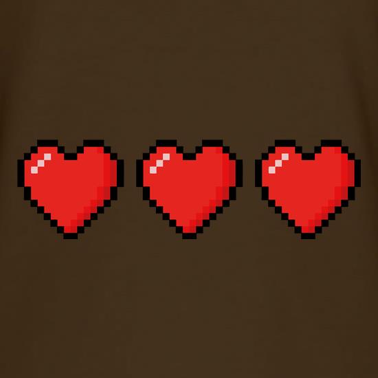 Trio of 16 Bit Hearts t shirt