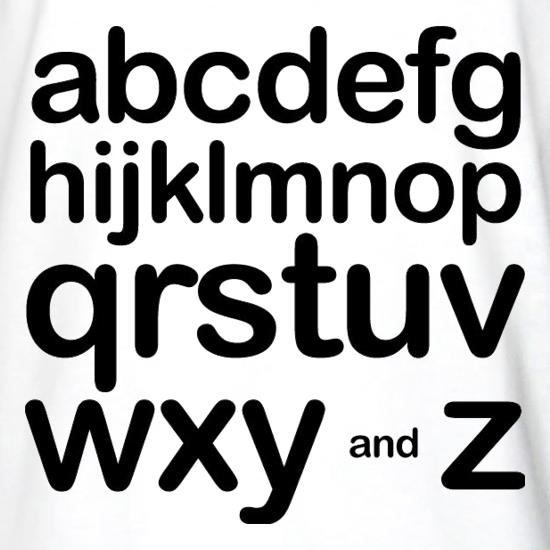 Alphabet t shirt