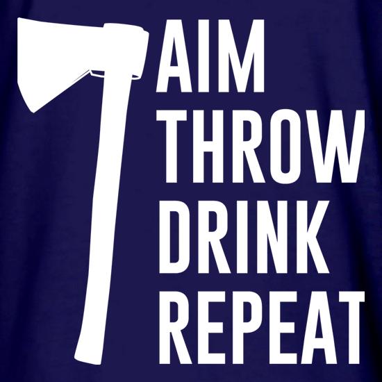 Aim, Throw, Drink, Repeat t shirt