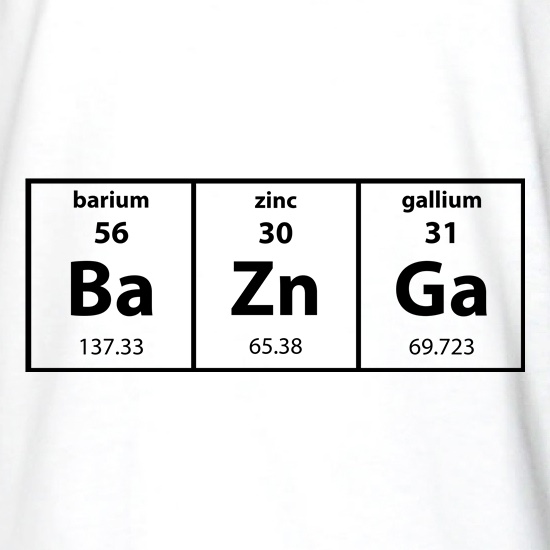 Baznga Periodic Table t shirt