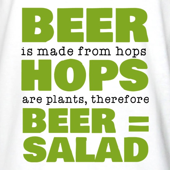 Beer Equals Salad t shirt