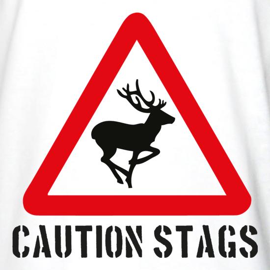 Caution Stags t shirt