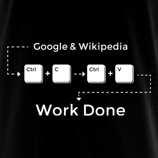 Ctrl C And Ctrl V Equals Work Done t shirt