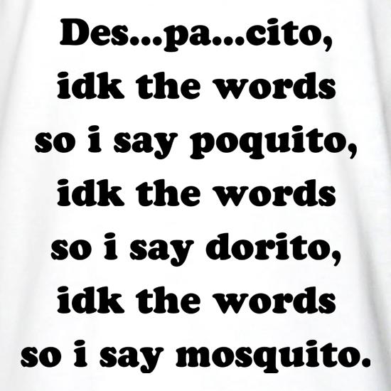 Despacito Song Lyrics t shirt
