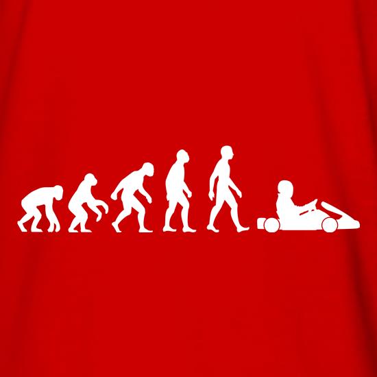 Evolution of Man Go Karting t shirt