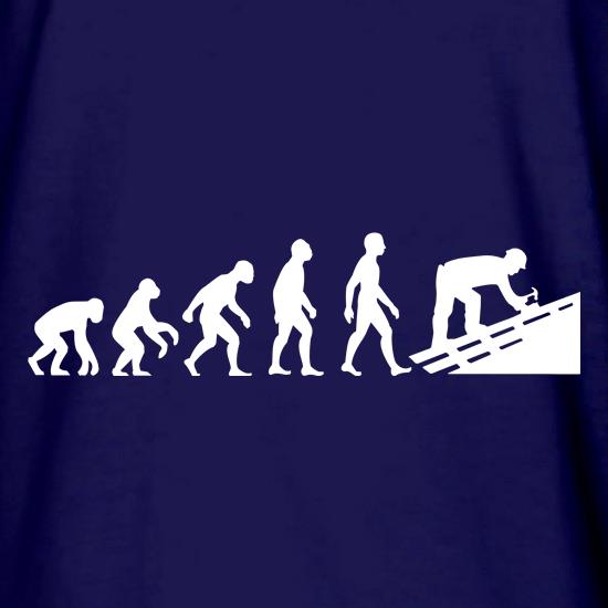 Evolution of Man Roofer t shirt