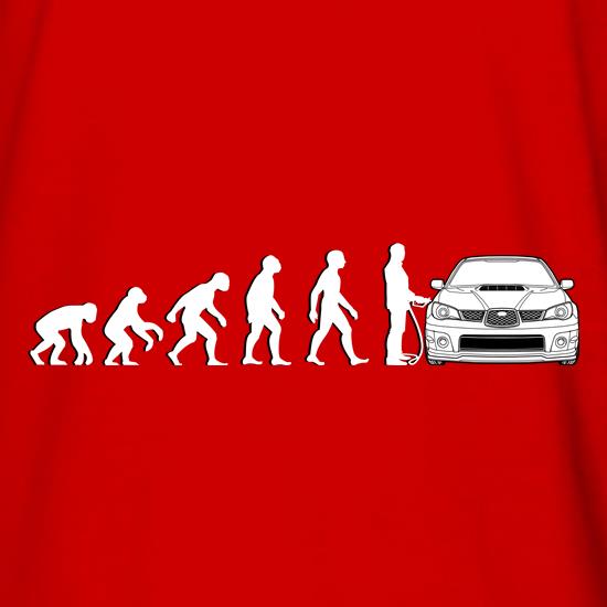 Evolution Of Man Subaru Impreza t shirt