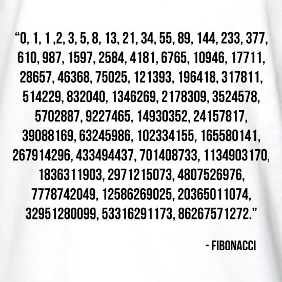 Fibonacci Quote t shirt