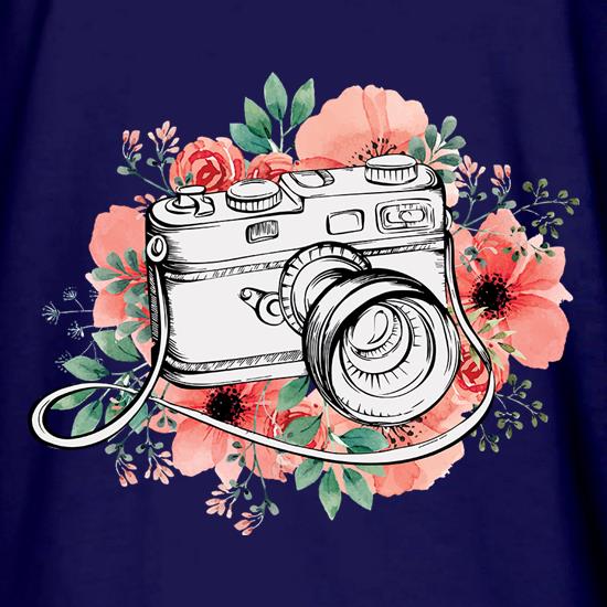 Floral Camera t shirt