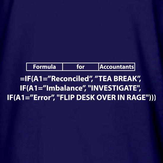Formula for Accountants t shirt
