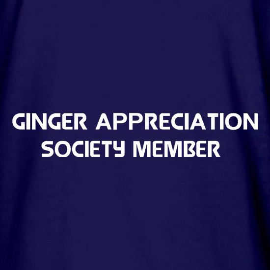 Ginger appreciation society member t shirt