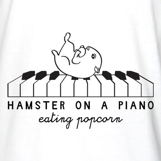 Hamster On A Piano Eating Popcorn t shirt