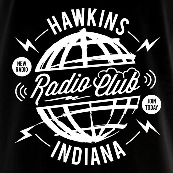 Hawkins Radio Club t shirt