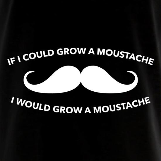 If I Could Grow A Moustache I Would Grow A Moustache t shirt