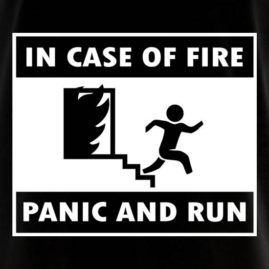 In Case Of Fire Panic And Run t shirt