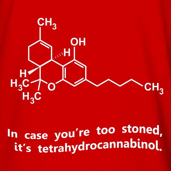 In case you're too stoned, it's tetrahydrocannabinol t shirt