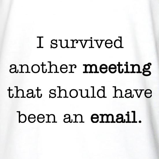 I Survived Another Meeting That Should Have Been An E-Mail t shirt