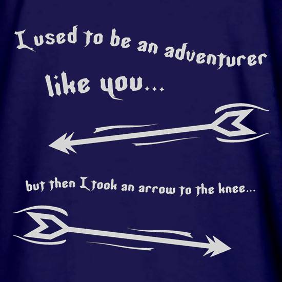 I Used To Be An Adventurer Like You...But Then I Took An Arrow To The Knee t shirt