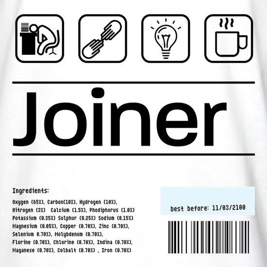 Joiner Ingredients t shirt