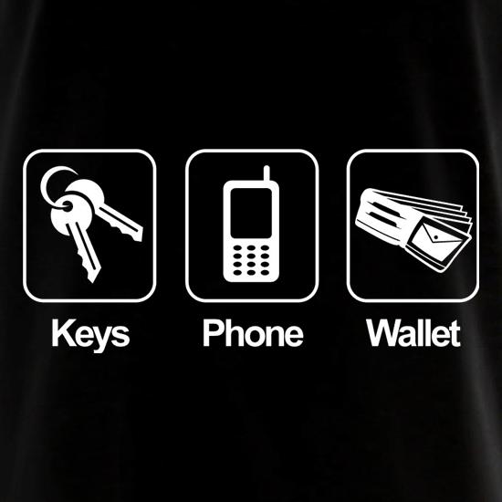 Keys Phone Wallet t shirt