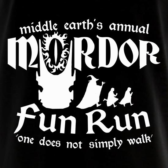 Mordor Fun Run t shirt