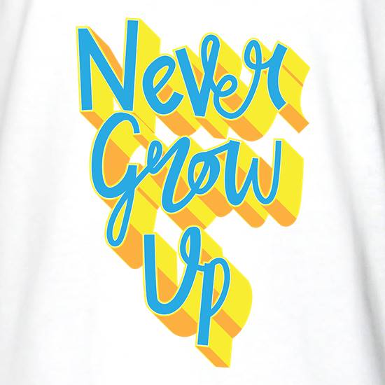 Never Grow Up t shirt