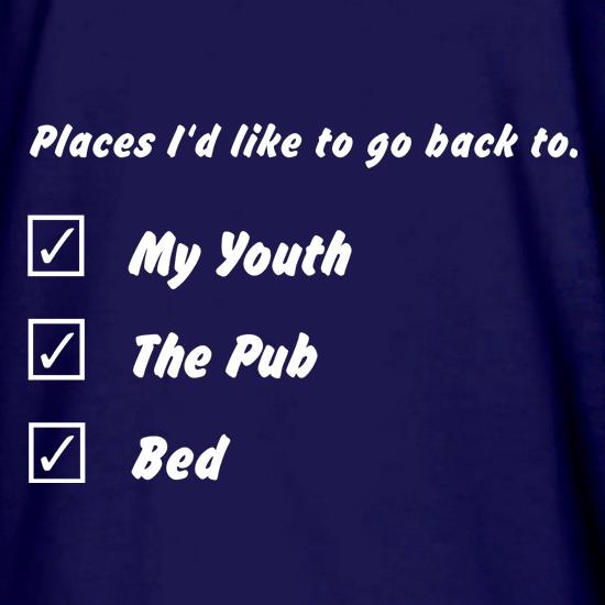 places id like to go back to t shirt