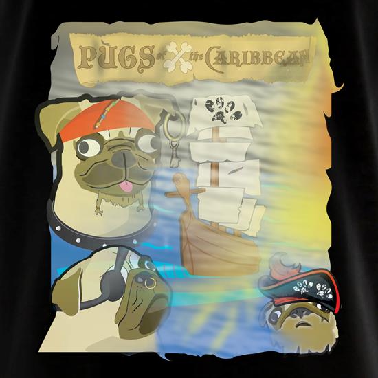 Pugs of the Caribbean t shirt