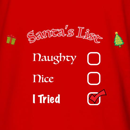 Santas Naughty List t shirt