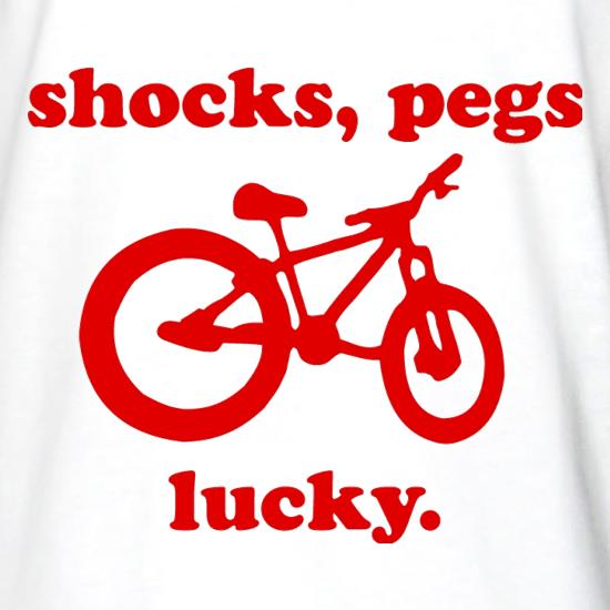 Shocks, Pegs, Lucky. t shirt