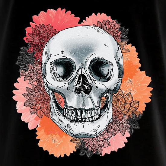 Skull Flowers t shirt