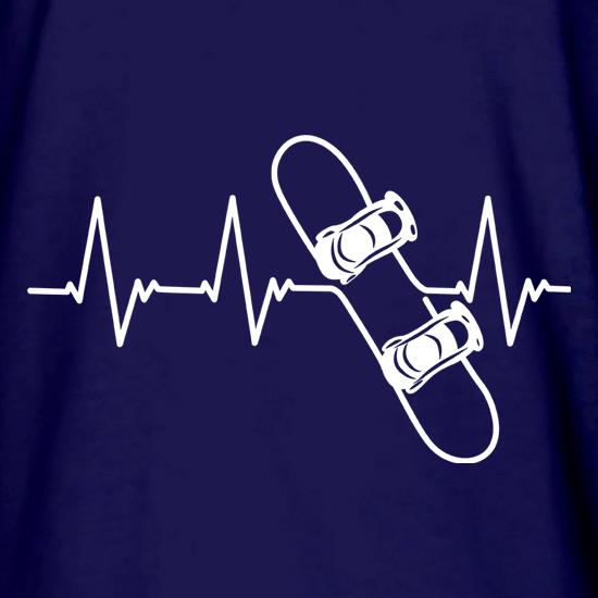 Snowboarding Heartbeat t shirt