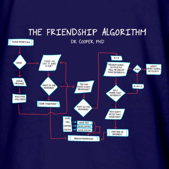 The Friendship Algorithm t shirt