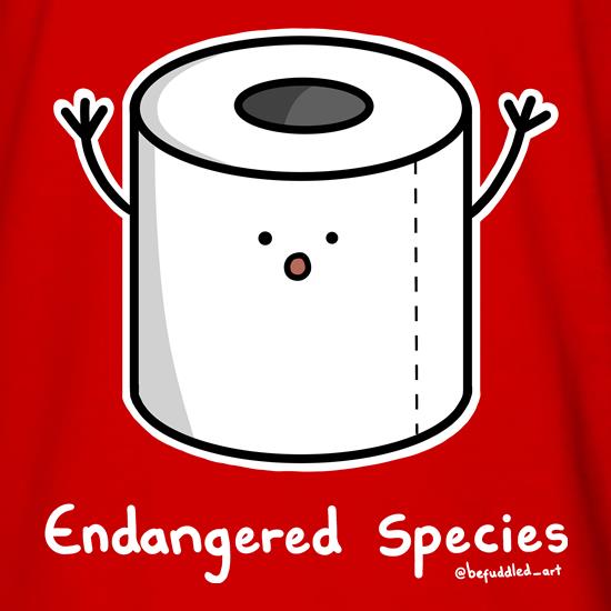 Toilet Roll - Endangered Species t shirt