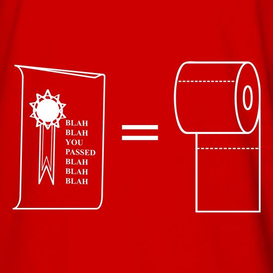 University certificate equals toilet paper t shirt