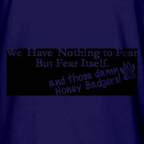 We have nothing to fear but fear itself, and those damn honey badgers! t shirt